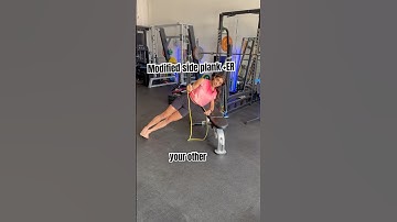 Modified side plank + external rotation ￼