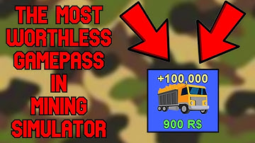 The Most Worthless Gamepass In Mining Simulator