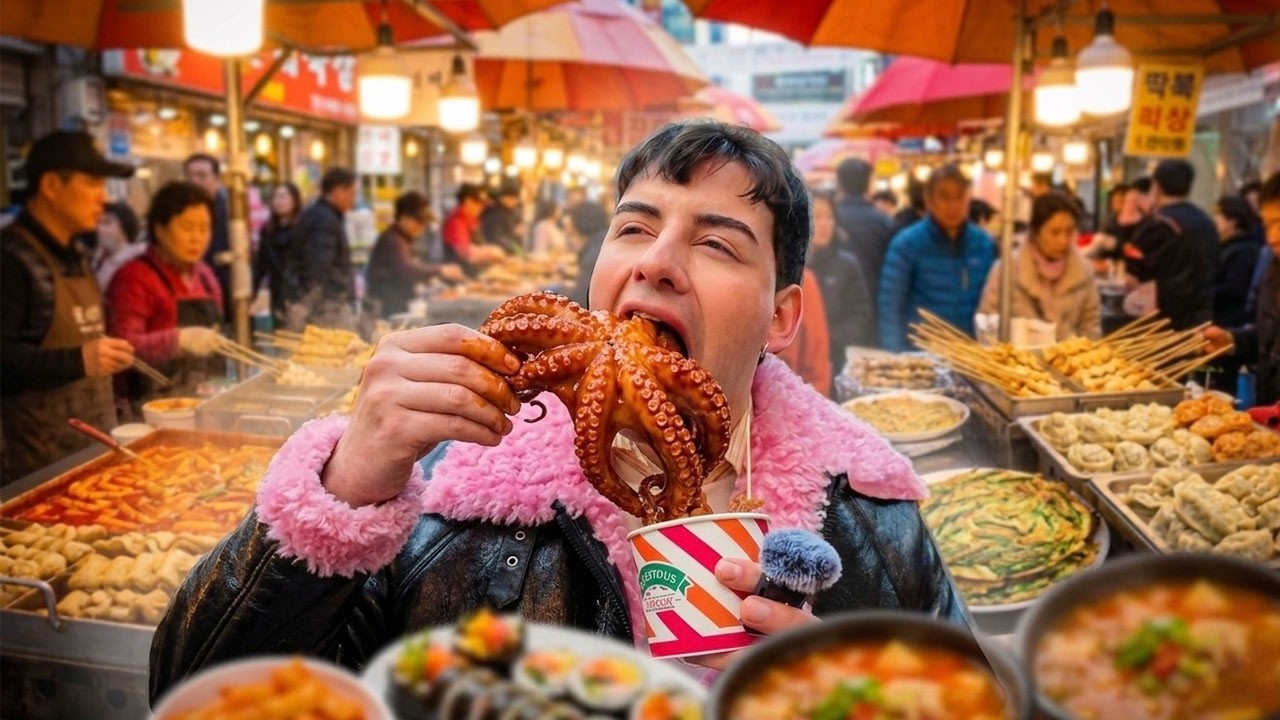 PROBANDO LA COMIDA CALLEJERA DE COREA DEL SUR