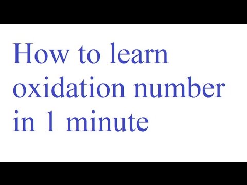 Oxidation Rules Chart