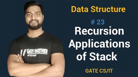 Recursion | Application of stack | Data Structure |GATE