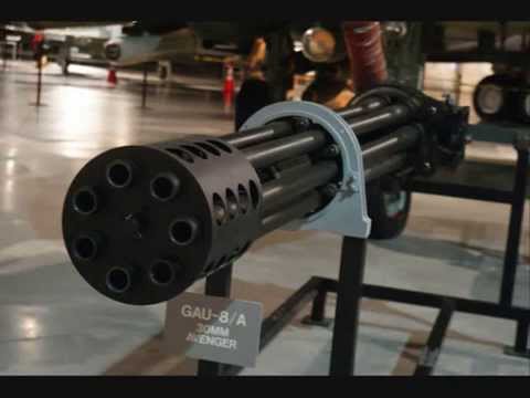 The General Electric GAU-8/A Avenger is a 30 mm, hydraulically-driven seven-barrel Gatling-type rotary cannon that is mounted on the United States Air Force's A-10 Thunderbolt II. It is among the largest, heaviest and most powerful aircraft cannons in the United States military. Designed specifically for the anti-tank role, the Avenger delivers a very powerful round at a high rate of fire. History The GAU-8 was created as a parallel program with the AX (or Attack Experimental) competition that produced the A-10. The specification for the cannon was laid out in 1970, with General Electric and Philco-Ford offering competing designs. Both of the AX prototypes, the YA-10 and the Northrop YA-9, were designed to incorporate the weapon, although it was not available during the initial competition, and the M61 Vulcan was used as a temporary replacement. Once completed, the entire GAU-8 assembly (correctly referred to as the A/A 49E-6 Gun System) represents about 16% of the A-10 aircraft's unladen weight. The gun is placed slightly off center in the nose of the plane with the front landing gear positioned to the right of the center line, so that the actively firing cannon barrel is directly on the aircraft's center line. The Russian Gryazev-Shipunov GSh-6-30 is a similar class of weapon, although it is lighter with a higher fire rate, but has a lower muzzle velocity and overheats more quickly. GAU-8 closeupThe A-10 and its GAU-8/A gun entered service in 1977. It was produced by <b>...</b>