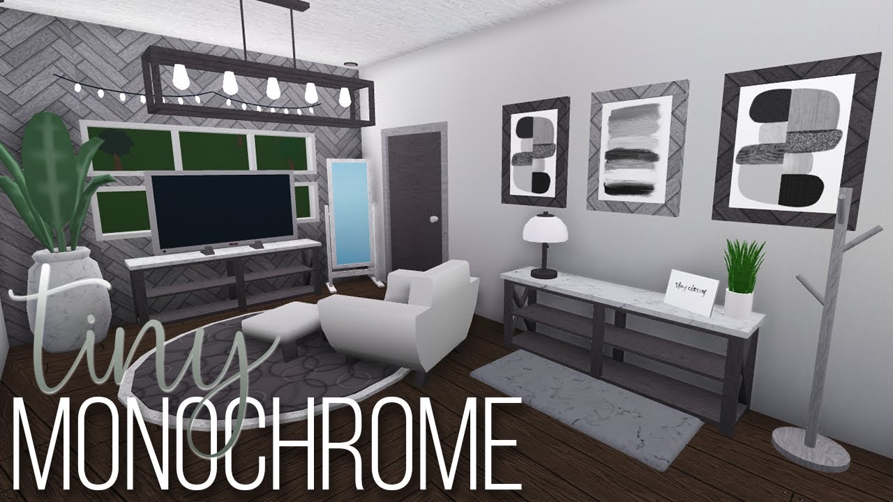 Bloxburg Tiny Monochrome Home 14k Youtube - roblox house build 14k