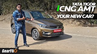 Tata Tigor iCNG AMT | India's first Automatic CNG car | Drive Review | GearFliQ