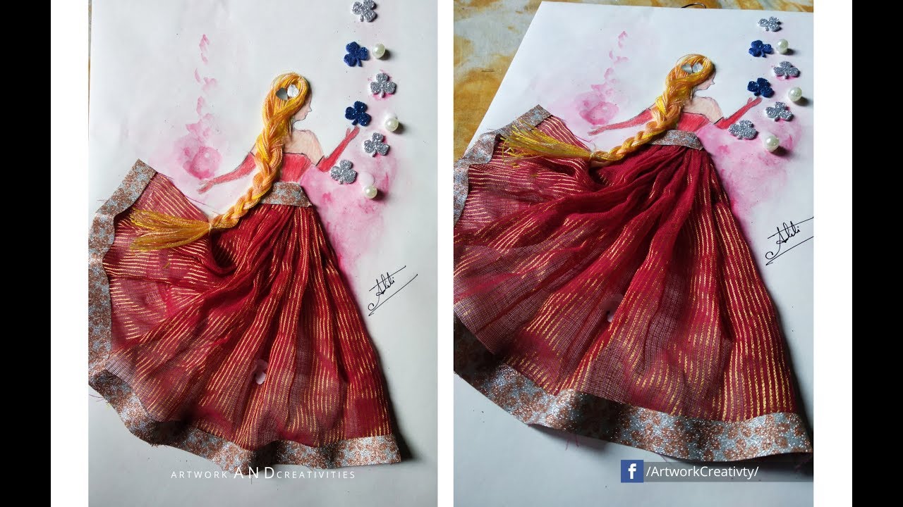 D I Y|| Wall Hanging By Old clothes || Wallmate - YouTube