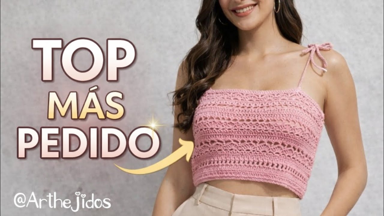 👉 Top abanicos a crochet paso a paso | Todas las tallas