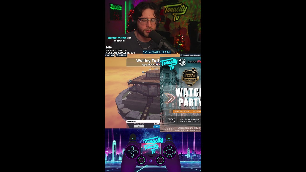 (VERT)🏆1v1 vs WADDLESRL🏆🚨BOSTON RLCS MAJOR PERDICTIONS🚨MUSIC ON TW1TCH!