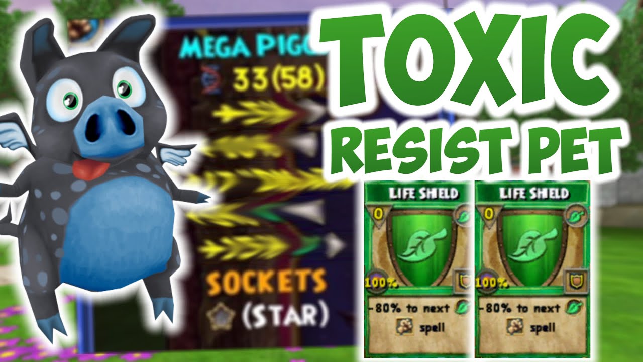 MAKING A TOXIC LIFE RESIST PET IN WIZARD101!!