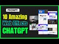 10 ChatGPT Prompts to Build Stunning Web Effects (No Coding, 2025!)