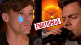 Louis watching Harry performing Sweet Creature at The X Factor (a manip)