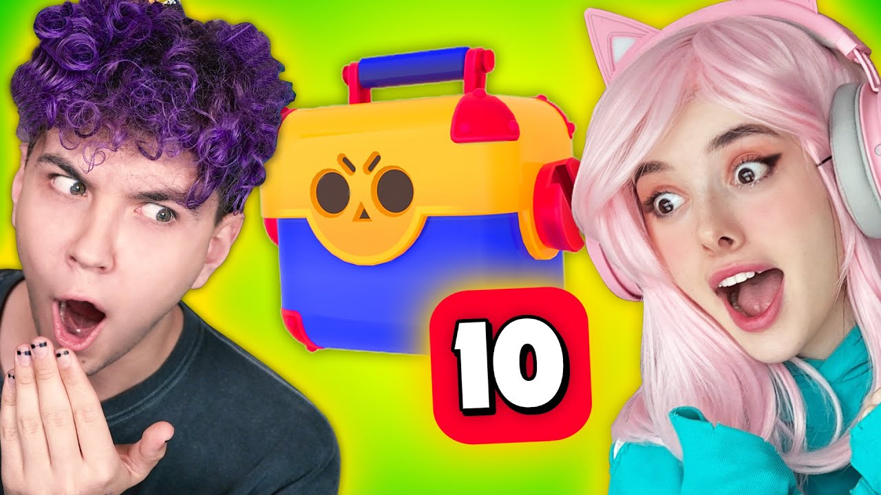 Моя ДЕВУШКА ОТКРЫВАЕТ МЕГАЯЩИКИ в BRAWL STARS 👻