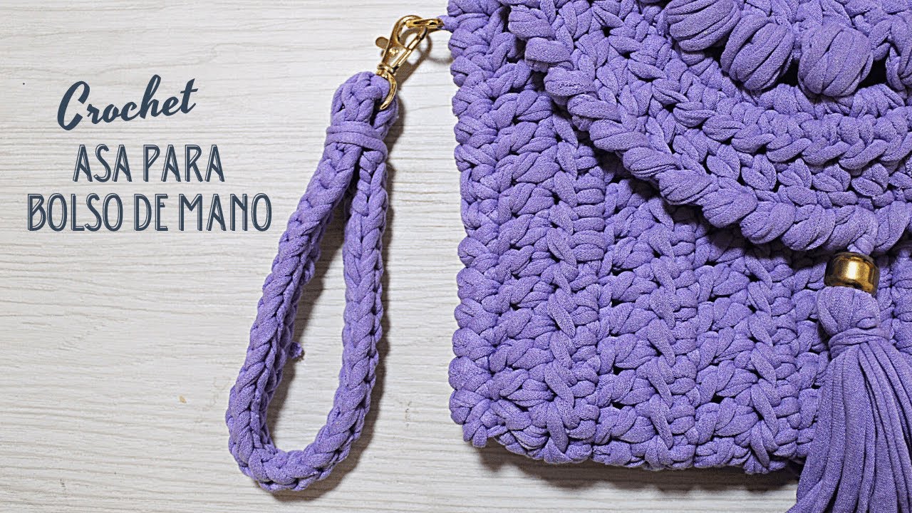 Asa de Crochet para Bolso Mano, / Alça de crochê para clutch - YouTube