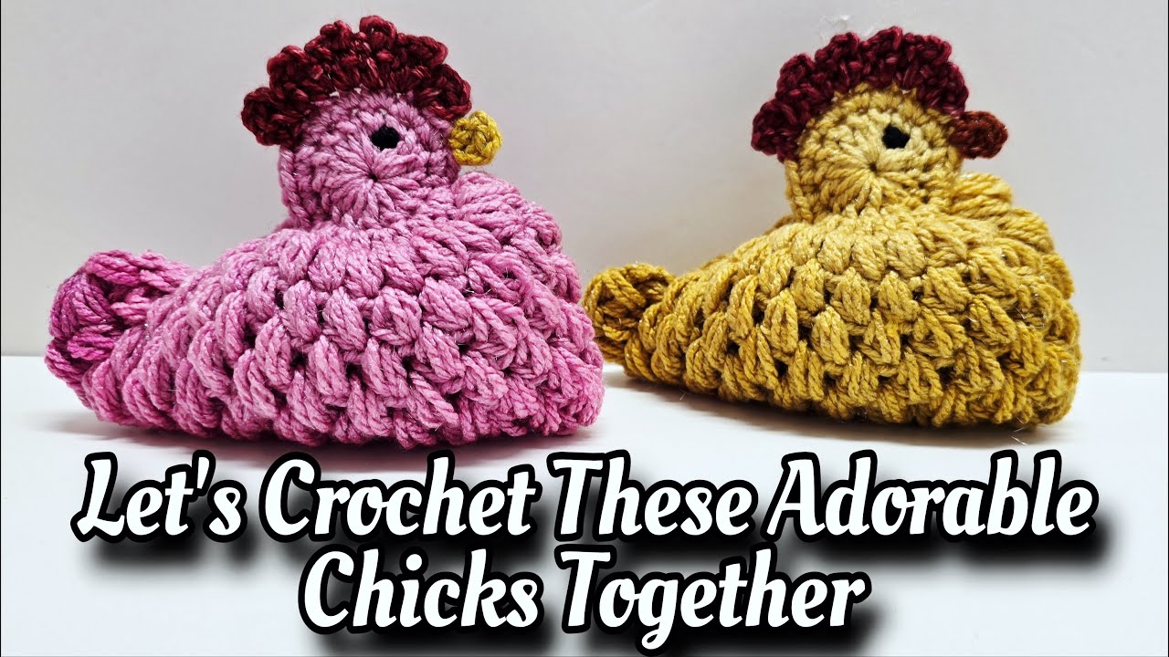 Learn To Crochet These EASY Chickens With Me 🐤🧶