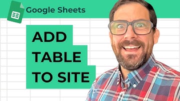 Tabel toevoegen aan Google Sites