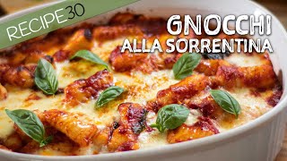 Gnocchi Sorrentina with tomato basil sauce, made from scratch