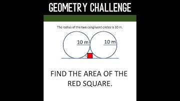 Area of a Square Between Two Congruent Circles Tangent Externally and a Line Tangent to Both Circles
