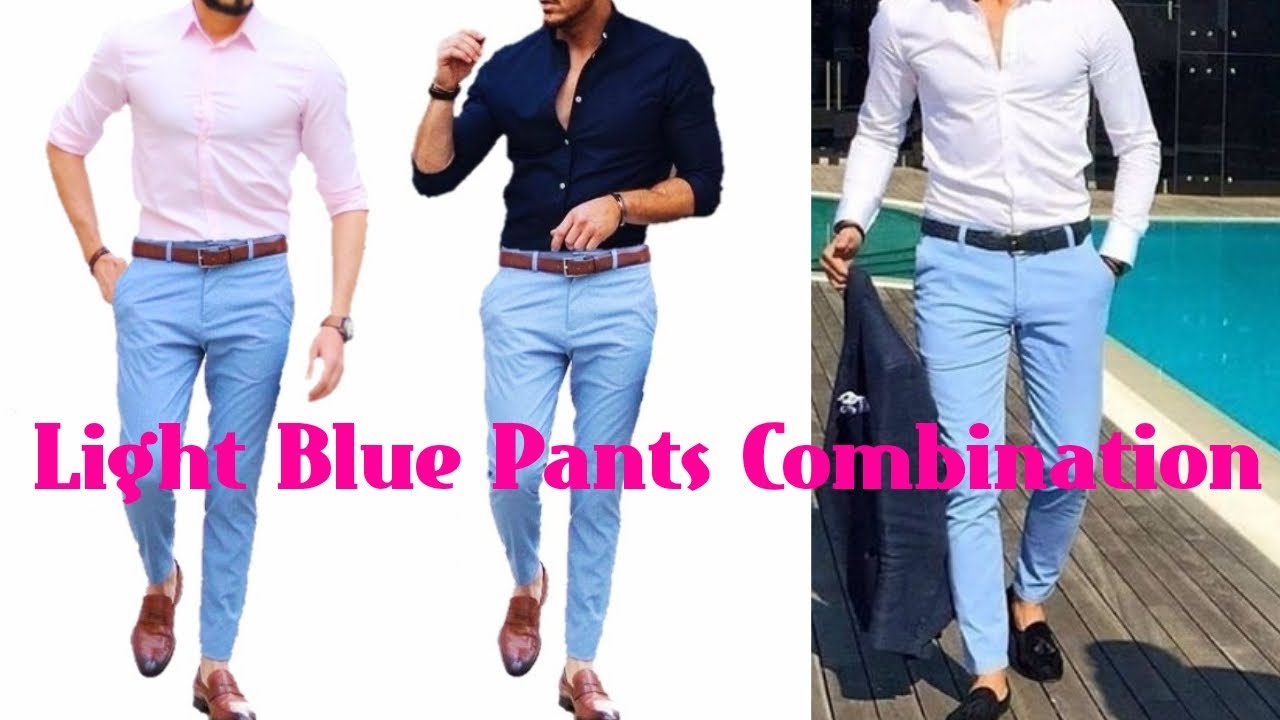 Sky blue chino pants for men Mariani