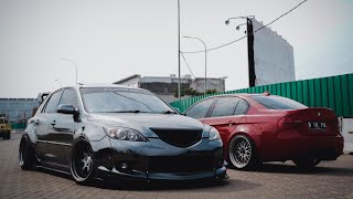 REVIEW WIDEBODY BAGGED STANCED MAZDA 3 THE BIG ZEE !!