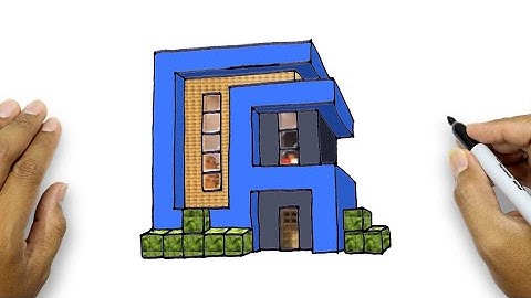 How To Draw Minecraft House Easy | Minecraft Drawing | Minecraft House Drawing