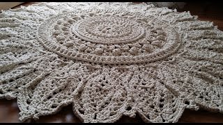 Часть 1 ВЯЗАНЫЙ КОВЕР  1-6 ряд МК мастер класс CROCHET RUG niniting karpet