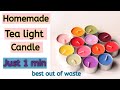 Tea Light Candle Making at Home | Diwali Decoration Ideas 2022