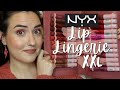 NYX Lip Lingerie XXL Liquid Lipsticks | Lip Swatches of All 24 Shades + Review