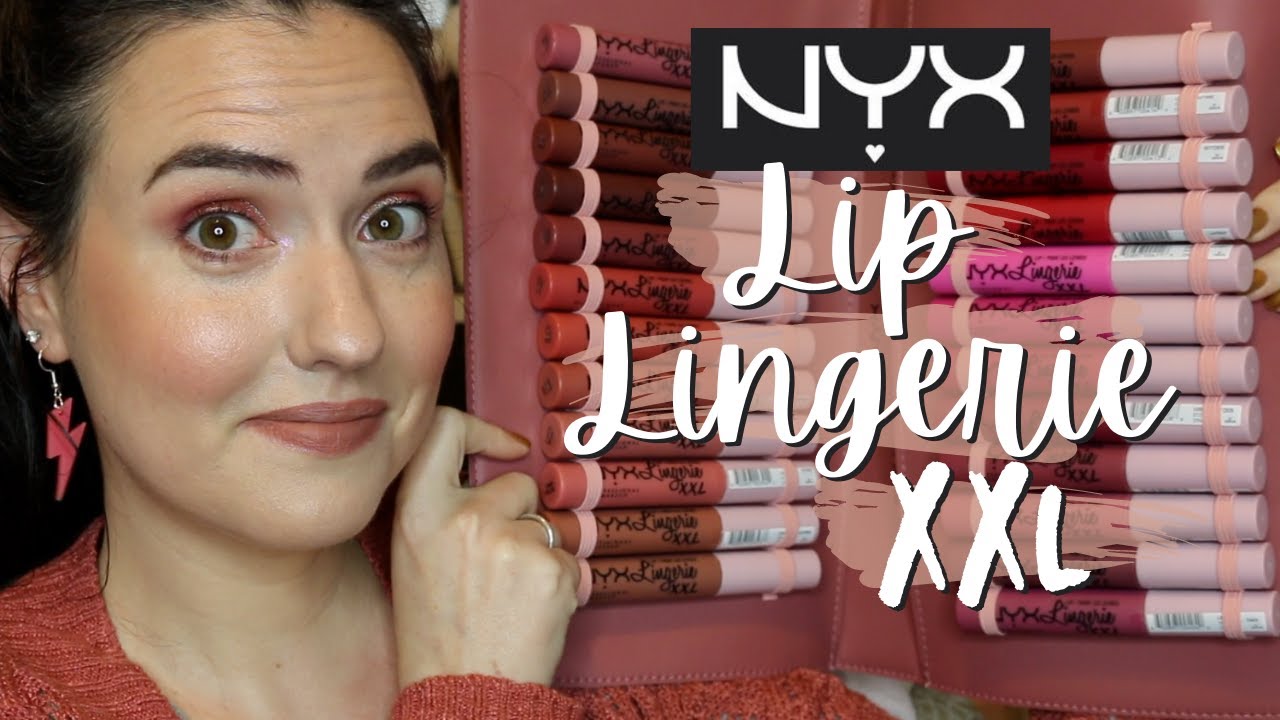 NYX Lip Lingerie XXL Liquid Lipsticks | Lip Swatches of All 24 Shades +  Review - YouTube