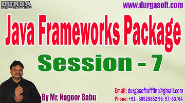 Java Frameworks Package tutorials || Session - 7 || by Mr. Nagoor Babu On 06-02-2023 @8:30AM IST