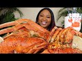 DUNGENESS CRAB LEGS + SNOW CRAB , SEAFOOD MUKBANG