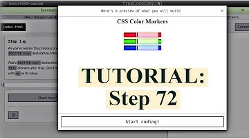 freeCodeCamp | Learn CSS color markers: step 72