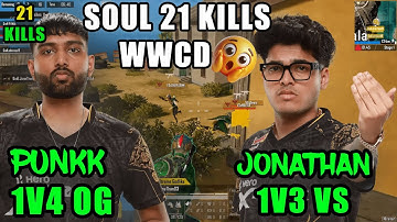 😱21+ KILLS | JONATHAN CRAZY 1V3😱| PUNKK 1V4 OG😱 | SOUL VS GODL IN LAST ZONE | SOUL  | GODL | BMSD