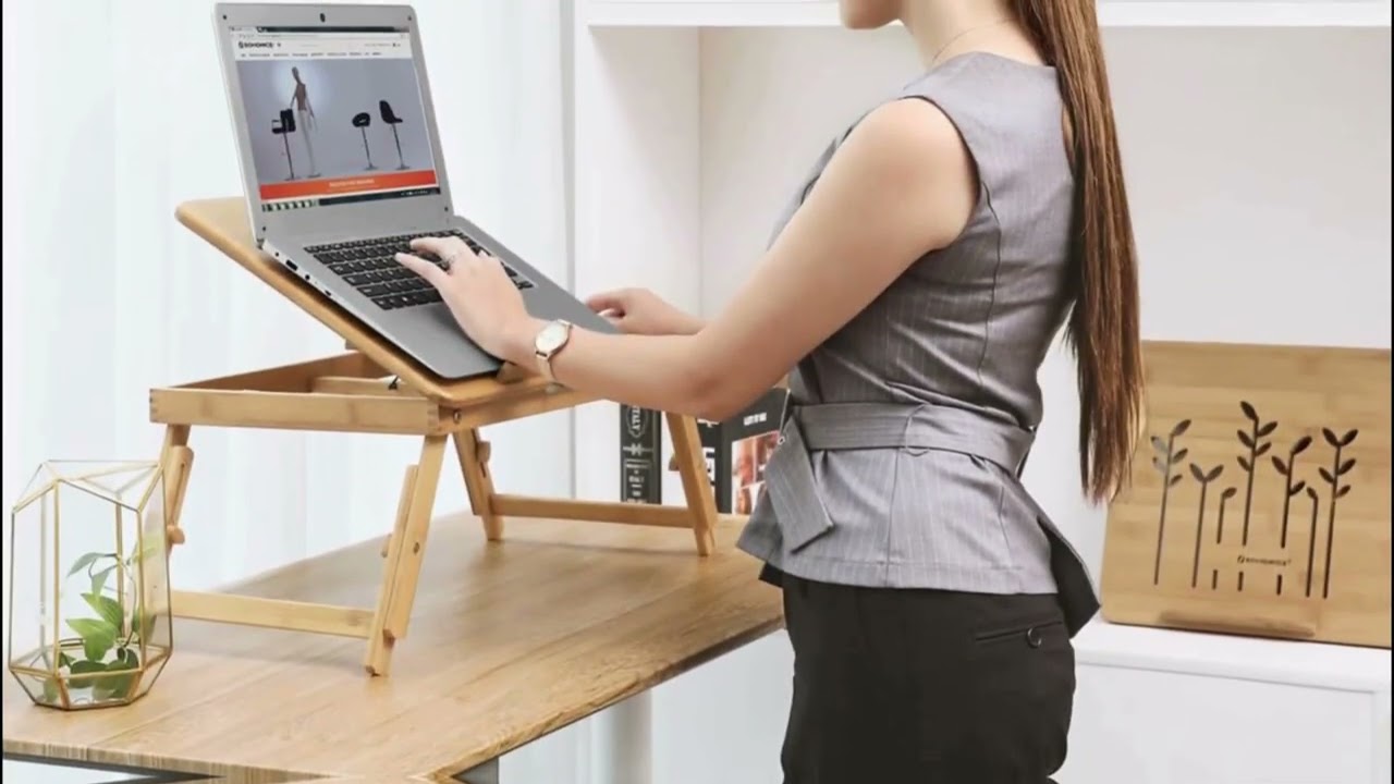 SONGMICS Laptop Desk – Adjustable, Foldable, and Perfect for Work or Relaxation!