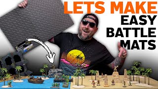 Easy! Cheap! Ocean and Desert Battle Mats! Dungeons & Dragons