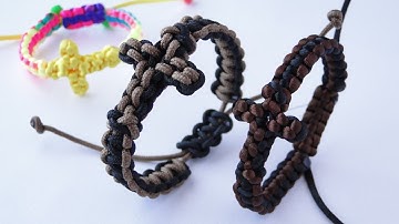 How to Make a Paracord/Macrame Cross Bracelet by CreationsByS- Friendship Bracelet Tutorial