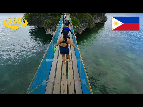 Thumbnail for Quezon Island Suspension Bridge: Island Hopping Adventure 360 VR Walk | June 2024 | insta360 X4