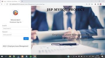 Employee Leave Management System JSP Project || JSP MYSQL Eclipse