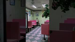 Man eats alone in vaporwave cafe #music #80svibes