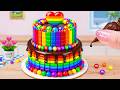 Tasty Mini Rainbow Buttercream Kitkat Chocolate Cake ✨ ASMR 1000+ Rainbow Cake Ideas 🍇 How To Cake