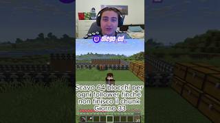 Giorno 33 dove scavo 64 blocchi per ogni nuovo follower finché non finisco il chunk#minecraft #perte
