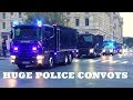 Extremely Large Police Truck Convoys Compilation with Great Sirens