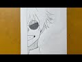 رسم سهل تعلم رسم غوجو ساتورو خطوة بخطوة 