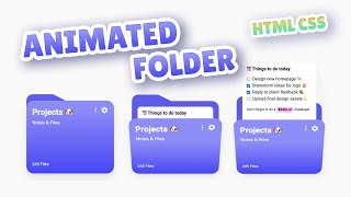 How to Create an Animated Folder UI with HTML &amp; CSS 🗂️ |‌ Minimal UI