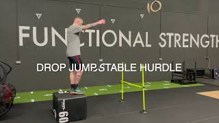 DROP JUMP OVER ADJUSTABLE HURDLE