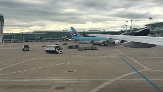 Korean Air KE129 B777-200ER Pushback, Taxi, Take Off Seoul Incheon Airport