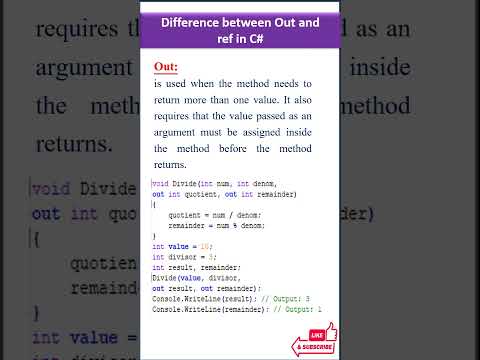 Difference between Out
