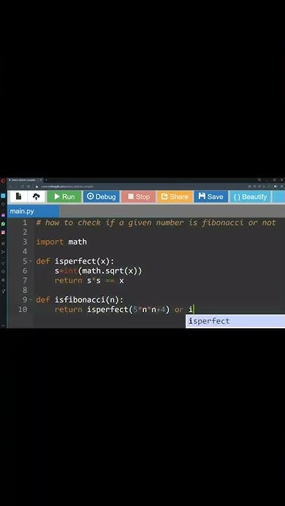 Python Program for How to check if a given number is Fibonacci number ...
