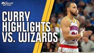 Steph Curry highlights: Watch Warriors star score 26 points vs. Wizards | NBC Sports Bay Area