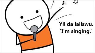 WIYOT WORD OF THE DAY:  Yil da laliswu.   'I'm singing.'