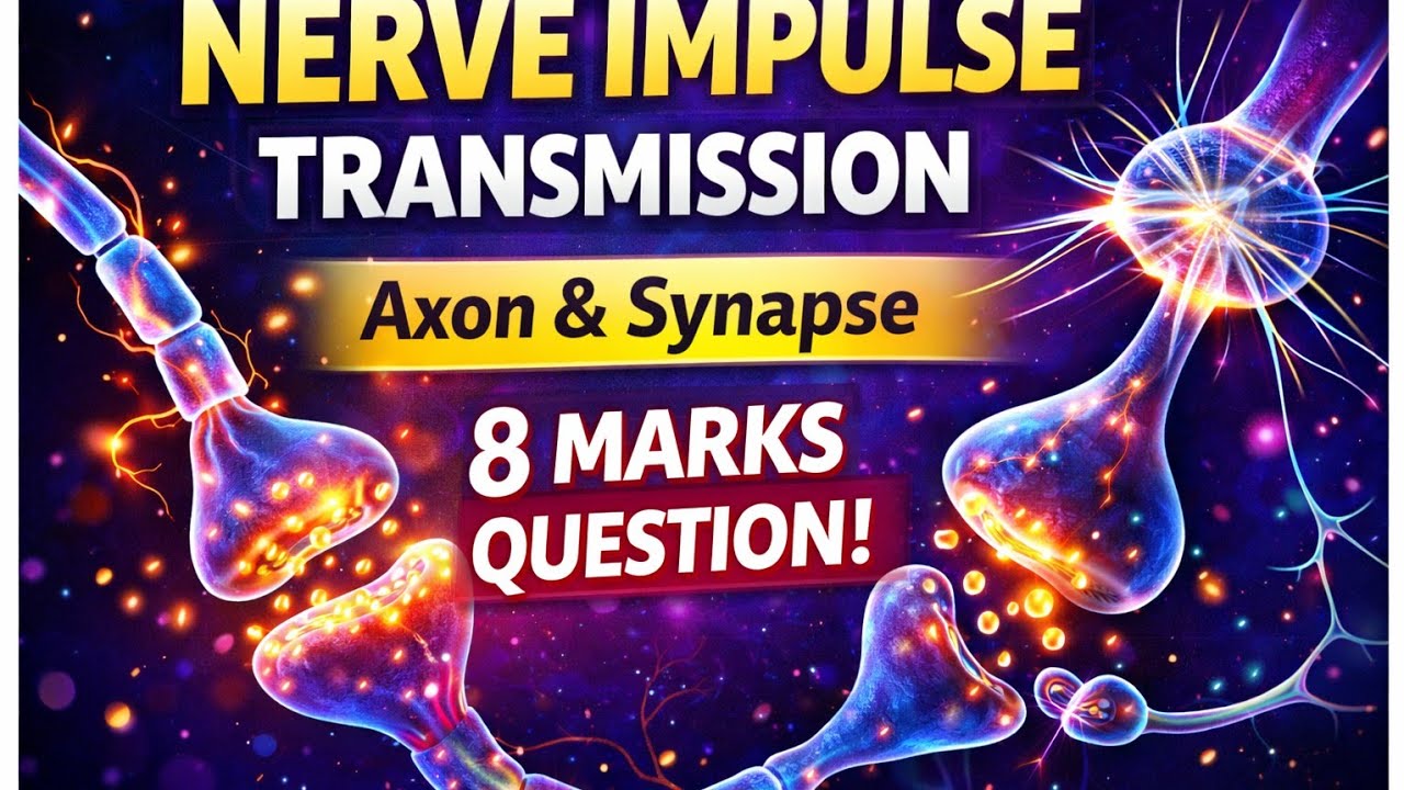 Transmission of Nerve Impulse | Axon & Synapse Explained | 8 Marks Long ...