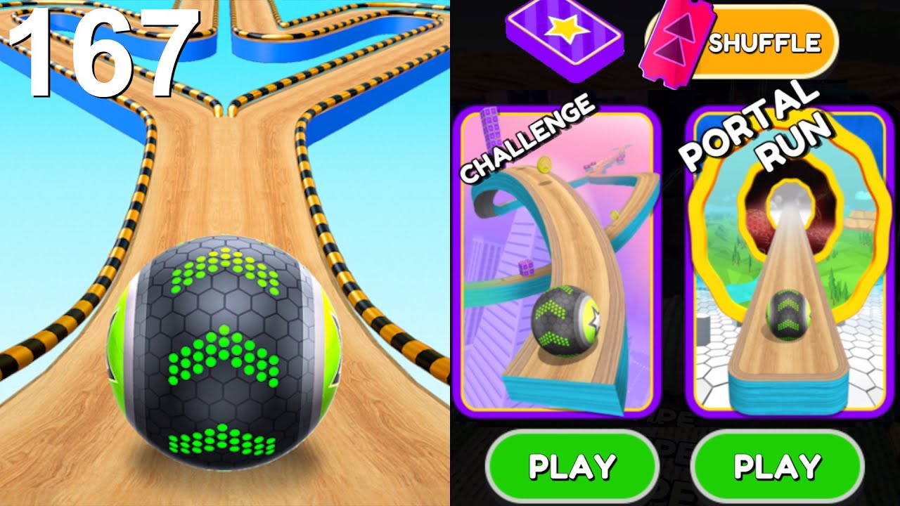 Скоростной забег Going Balls, смешные фейлы против испытаний, забег через портал, гонки на Androi...